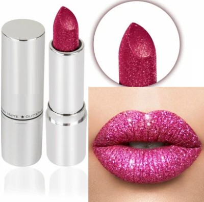 Jiwoo kiss proof Glitter Diamond Shimmer Lipstick-08(pink colour, 3.8 g)