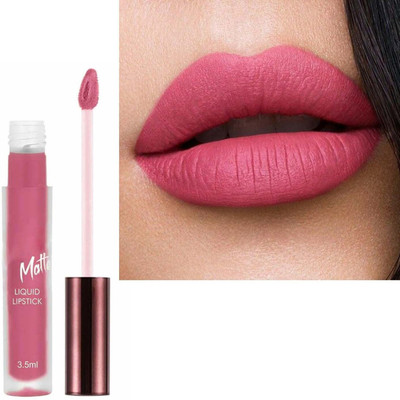 GABBU Waterproof Smudgeproof | Liquid Matte Lipstick For Women(Light pink, 3.5 ml)