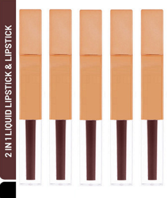 Luipui AWESOME QUICK DRY FORMULA & SMOOTH FINISH LIPSTICK FOR MATTE LOOK PACK OF 5(CROWN OF THORNS 311, 35 ml)