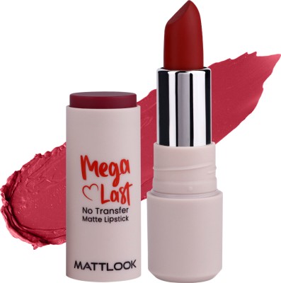 MATTLOOK Mega Last No Transfer Matte Lipstick With Smudge Proof Formula & Vitamin E(05 Hollywood maroon, 3.8 g)