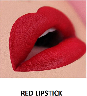 Luipui red liquid matte lipstick pack of 1 long lasting lips(red, 6 ml)