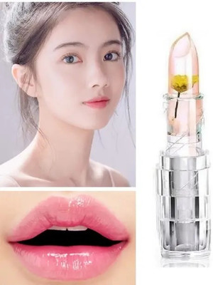 REIMICHI New Waterproof Flower Lipstick Jelly Flower Transparent Color Changing(yellow, 3.6 g)