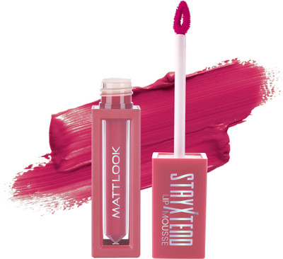 MATTLOOK Stayxtend Lip Mousse Enriched With Vitamin E & Non Sticky(17 Forever Pink, 4 ml)