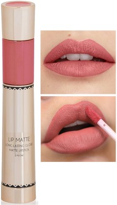 Yuency 2 IN 1 MATTE LIQUID AND CRAYON LIPSTICK LONG LASTING & WATER PROOF(peach, 8 g)