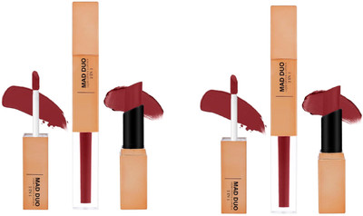 Luipui Premium 2in1 Non-Transfer | Smooth Texture | Hydrating | Long Lasting (Sets 2)(Chestnut Rose, 12 ml)