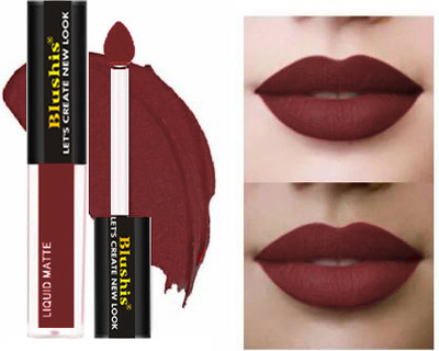 BLUSHIS Wow Thats Amazing Waterproof Smudgeproof Liquid Matte Lip colour(Wow Its Maroon, 4 ml)
