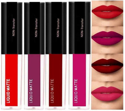 K3NTERPRISES The Red Edition Matte Liquid Lipstick Smudge & Waterproof Silky Finish(Red, 12 ml)