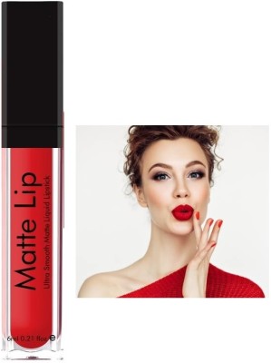 Luster Shine Long Lasting Liquid Lipstick With Intense Pigment(RED, 6 ml)