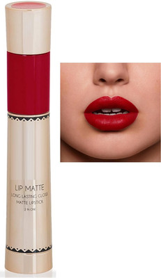 Arcanuy Matte liquid and crayon 2 in 1 red color lipstick water proof(red, 8 g)