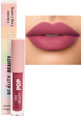 BLUSHIS POP Matte Lipstick - PINK PLUM SHADE | Non Transfer Long lasting | Smudgeproof(PINK PLUM, 3 ml)