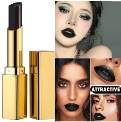 USBK Ultra Smooth Matte Lipstick, Smooth Lip Color(BLACK, 3.6 g)