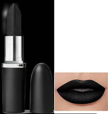 HUZURLU NEW BEST WATERPROOF MATTE FINISH DARK BLACK LIPSTICK(black, 3.8 g)