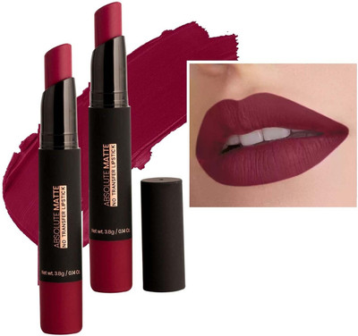 Latixmat Non Transfer Smudge Proof Longlasting Sensational Matte Lipstick(Maroon red, 7.6 g)