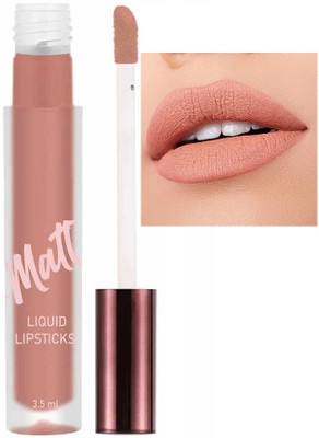 MYEONG Fawn Color Matte Liquid Lightweight And Transferproof Waterproof Liquid Lipstick(Fawn, 3.5 ml)