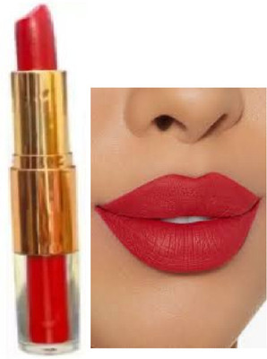 TOPQ best trending 2 in 1 red matte lipstick waterproof pack of 1(red, 6 g)