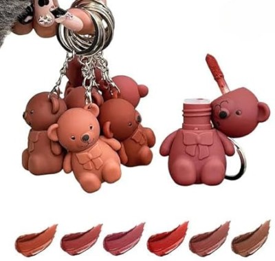 AP-OVENEL PREMIUM WATERPROOF TEDDY BEAR KEYCHAIN LIPSTICK(MULTICOLOR, 3 ml)