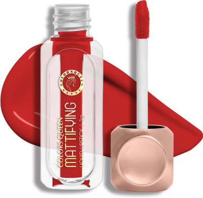 COLORS QUEEN Mattifying Non Transfer Liquid Matte Lipstick Enriched with Vitamin E Almond Oil(Chilli, 3 g)