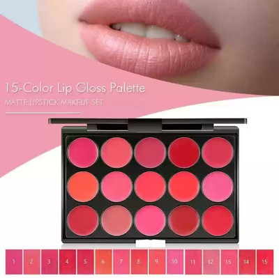 ADJD Ultra Pigmented 15 Color Lip color Lipstick Palette(MULTI COLOR, 15 g)
