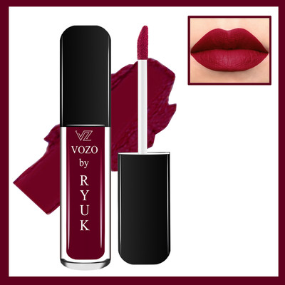 VOZO BY RYUK Liquid Matte Lipstick I Soft Smooth Glide on Lips I Long Wearing-VZ-102(Maroon, 3 ml)