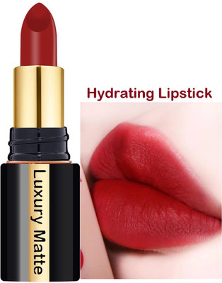 Yuency Primer + Matte Lip Color Transferproof Lipstick(Red Coat, 4 ml)