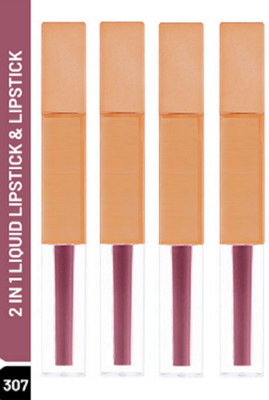 Luipui MATTE CRUSH SUPER STAY LONG LASTING, FULL COVERAGE LIPSTICK PACK OF 4(CASTRO 1, 28 ml)
