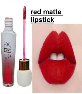 Luipui red matte liquid matte lipstick waterproof and amazing(red, 6 ml)