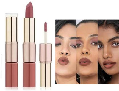 Luipui 2 in 1 brown color best matte lipstick(brown, 6 g)