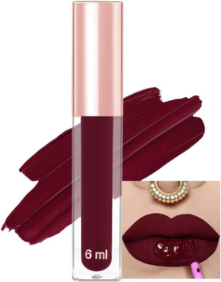 GABBU Stay-All-Day Matte Liquid Lipstick - Waterproof & Fade-Resistant(maroon, 6 ml)