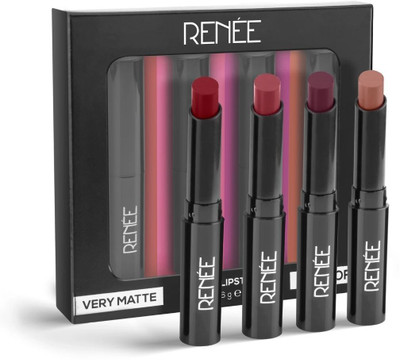 Renee Very Matte Pack of 4 Matte Lipsticks 1.6gm each(Multicolor, 6.4 g)