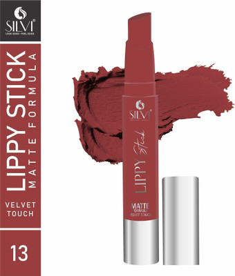 SILVI Lippy Stick Smudgeproof Lip Crayon|Non-Drying & Transferproof|Highly Pigmented(Raspberry Red, 2.5 g)