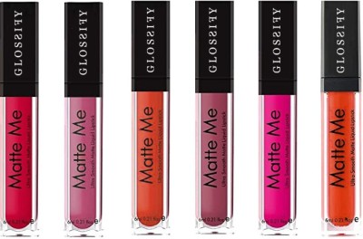 glossify 6in1 Makeup Ultra Smooth Matte Me Lip Cream Lipsticks(Waterproof)(Multi Shades, 36 ml)