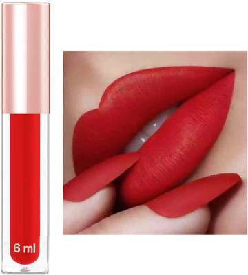 Latixmat Gorgeous Creamy Matte Lipgloss Peach Red Lipstick(Peach Red, 6 ml)