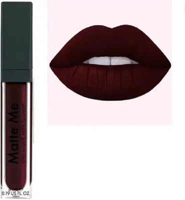 Yuency Waterproof Liquid Matte Dark Maroon Lipstick(Maroon, 6 ml)