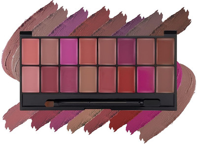 Arcanuy 16 Color Ultra Pigmented Matte Lip Color Palette(MULTICOLOR, 36 g)