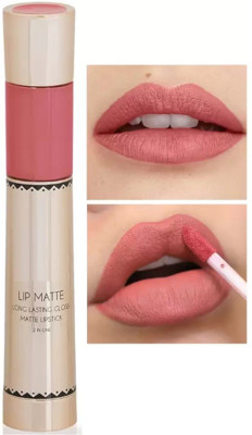 DARVING 2 IN 1 MATTE LIQUID AND CRAYON LIPSTICK LONG LASTING & WATER PROOF(PEACH, 8 g)
