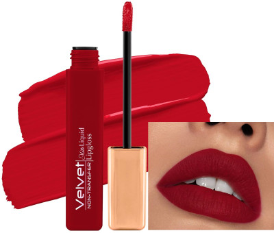 GFSU Matte finish non transfer liquid water proof dark red lipstick(Red, 6 ml)