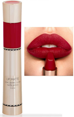 Arcanuy Long Wear Matte Lipstick Waterproof & Smudge Proof 2 in 1 Lipstick(RED, 8 ml)