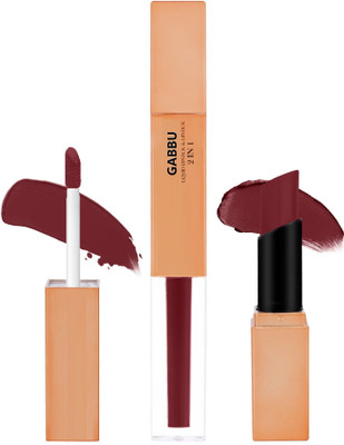 GABBU DARK REDNon transferable Lipstick | 2-in-1 Long lasting Lip Colour(DARK RED, 7 g)