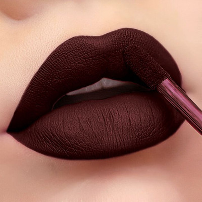 Bella Bloom Dark Brown Liquid Matte Lipstick Shade for women Long-Lasting Quick Drying(Brown, 5 ml)