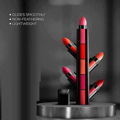 REIMICHI Best Highly Pigmented Super Stay & Matte Finish Multi Color 5IN1 Lipstick(MULTI COLOR, 7 g)