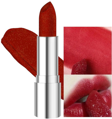 MYEONG SHINE SHIMMER GLITTER ULTRA SOFT LIPSTICK(Shiny Red, 3.8 g)
