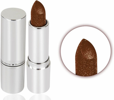 THTC Glitter Lipstick Matte Long Lasting Brick Red(Brick Red, 3.6 ml)