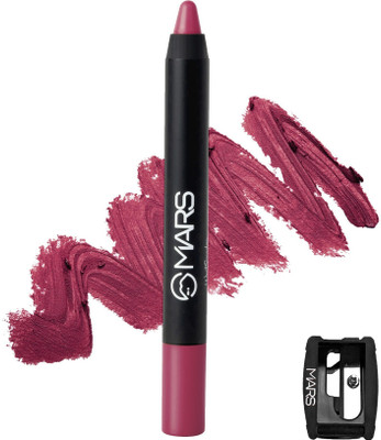 MARS Won't Budge Won't Smudge Non Transfer Lip Crayon With Sharpner Lipstick(I Am Dramatic-24, 3.5 g)