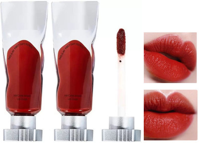 GABBU Combo Ice Cube Matte Lipstick Velvet Transparent Lip Glaze Pigment Dark red(DARK RED, 8 g)