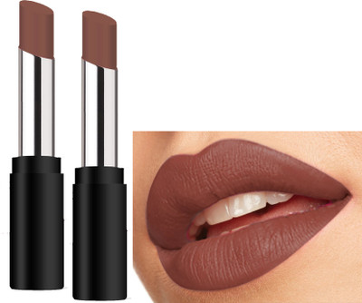 ADJD Combo Matte Finish NonTransfer Lipstick Lightweight & Highly Pigmented Brown(Brown, 6.4 g)
