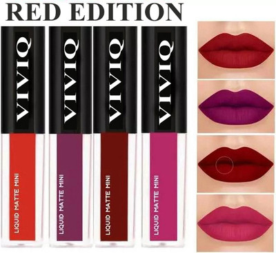POMORA Non Transfer Insta Beauty Waterproof Longlast SensationaL Liquid Matte(Red Shades, 16 ml)