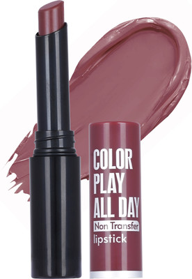 FASHION COLOUR Color Play All Day Non-Transfer Lipstick Creamy Matte Finish Smudge & Waterproof(Pink Violet, 2 g)