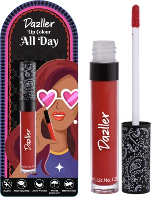 Dazller All Day Lipcolour, Ultra Intense Matte,Smudge-Proof, Lightweight,Up to 8Hrs Stay(DLC006 (Cranberry, 6 g)