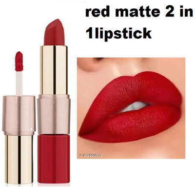 Luipui nice red matte lipstick good quality and perfect look pack of 1(red, 6 g)