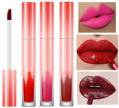 Emijun SMUDGEPROOF & WATERPROOF LONG LASTING LIPSTICK SET-3(multi color, 9 ml)